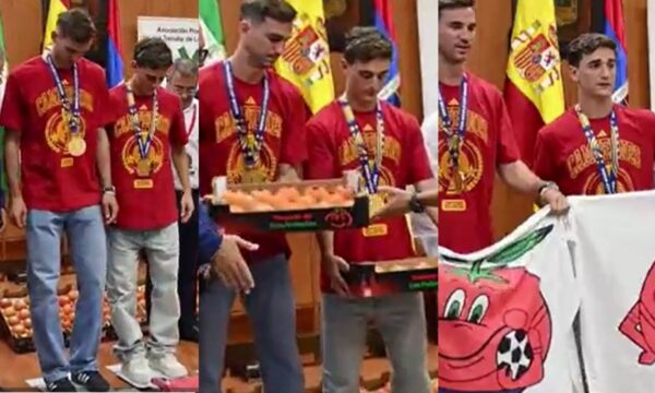 Cidade espanhola presenteia campeões da Copa com tomates equivalentes ao próprio peso; veja vídeo